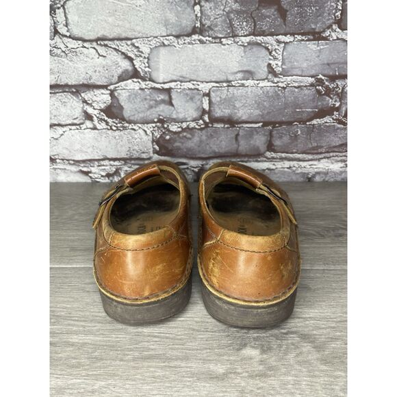 Birkenstock Clog Brown Leather Buckle Strap Clogs Shoes Women Sz 38EU/7.5M US M5 - Picture 5 of 16